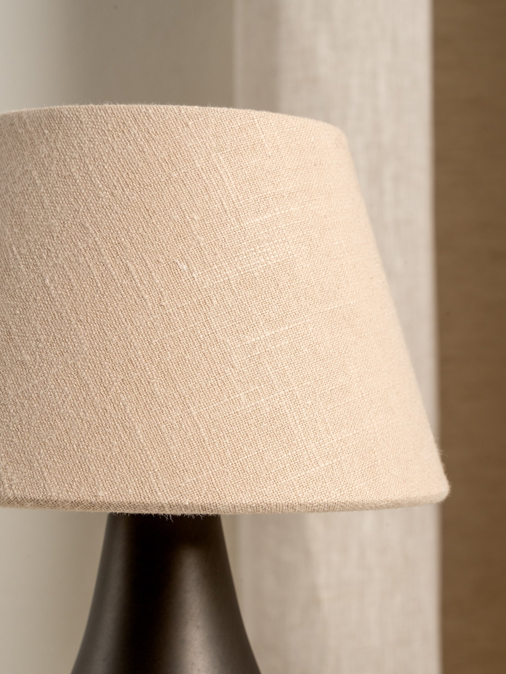 Cenare - bronze and linen rechargeable table lamp