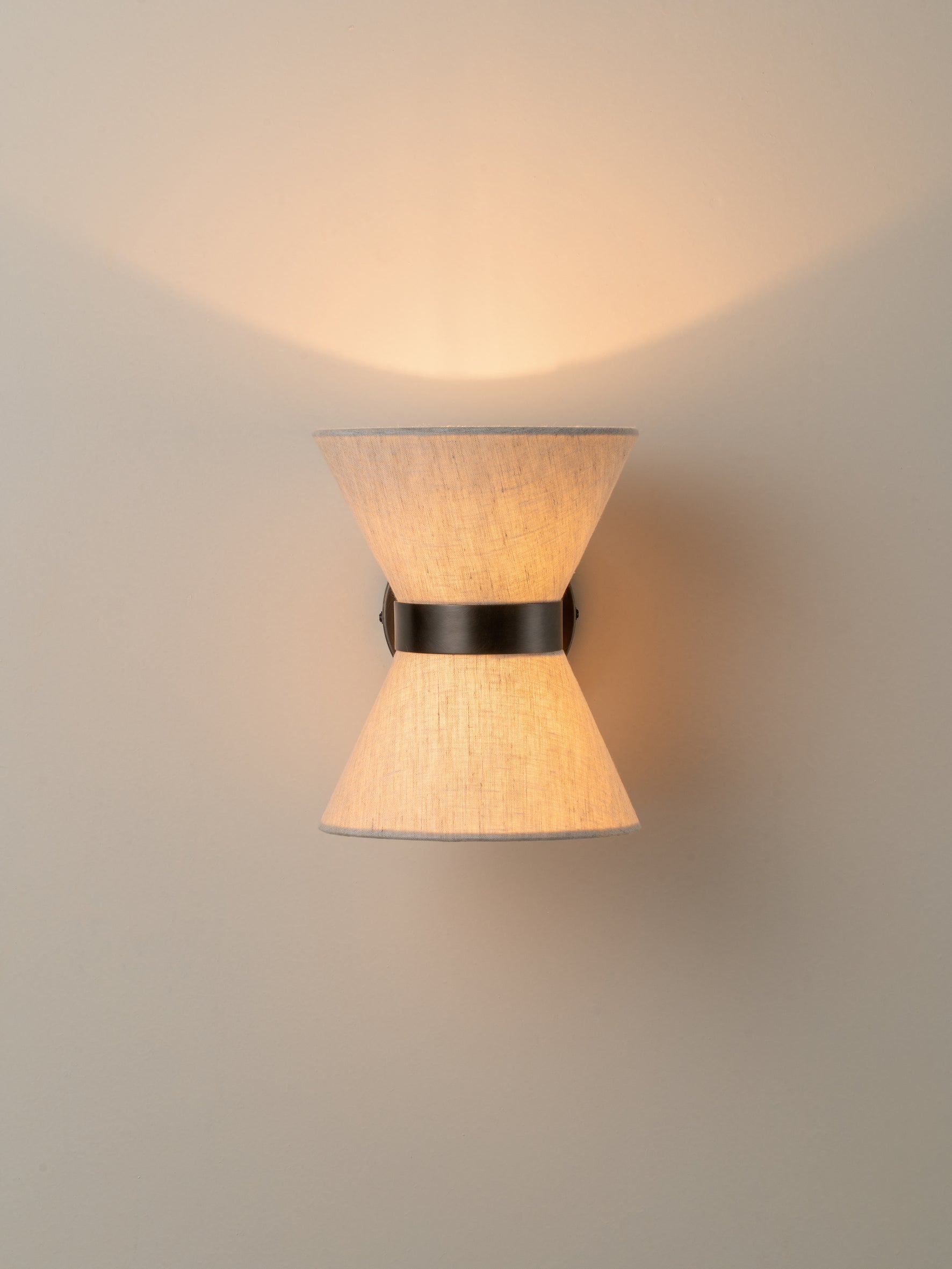 Renwick - linen and bronze wall light