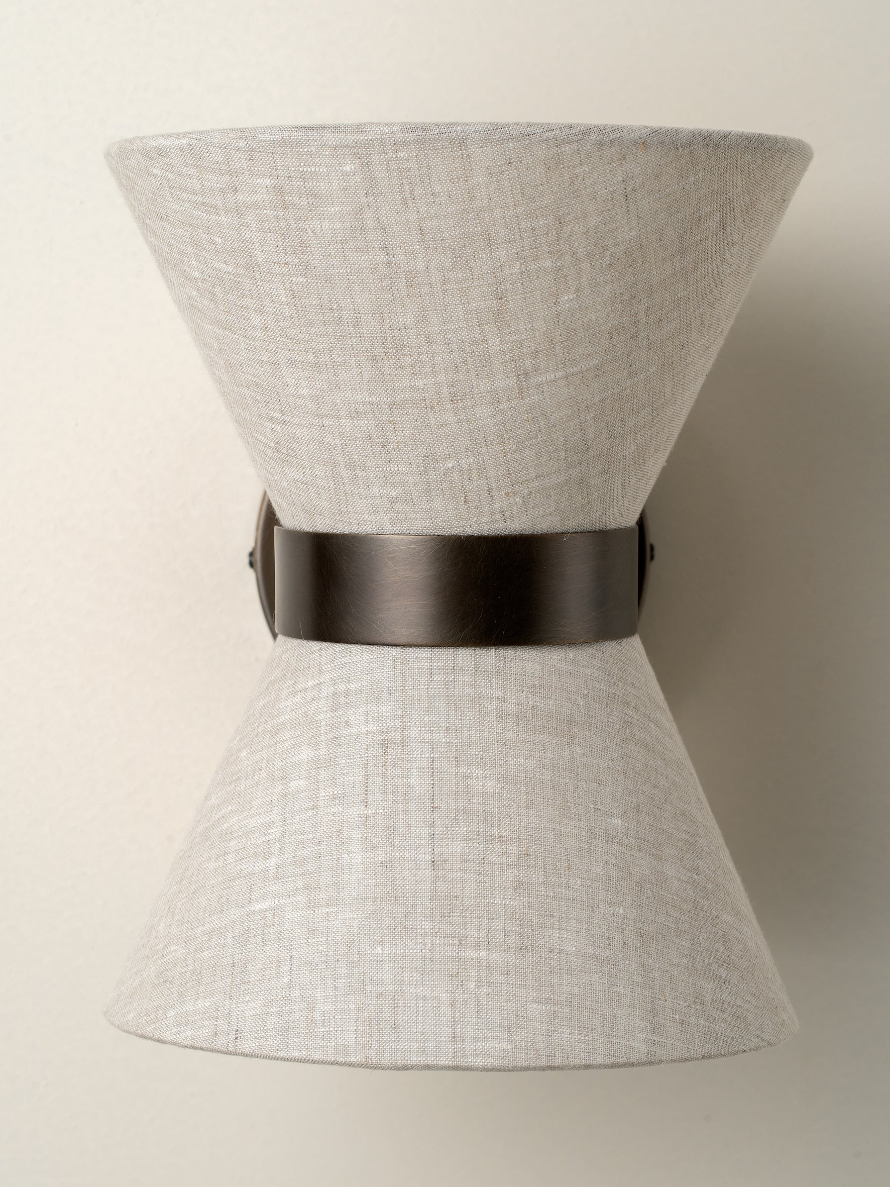 Renwick - linen and bronze wall light