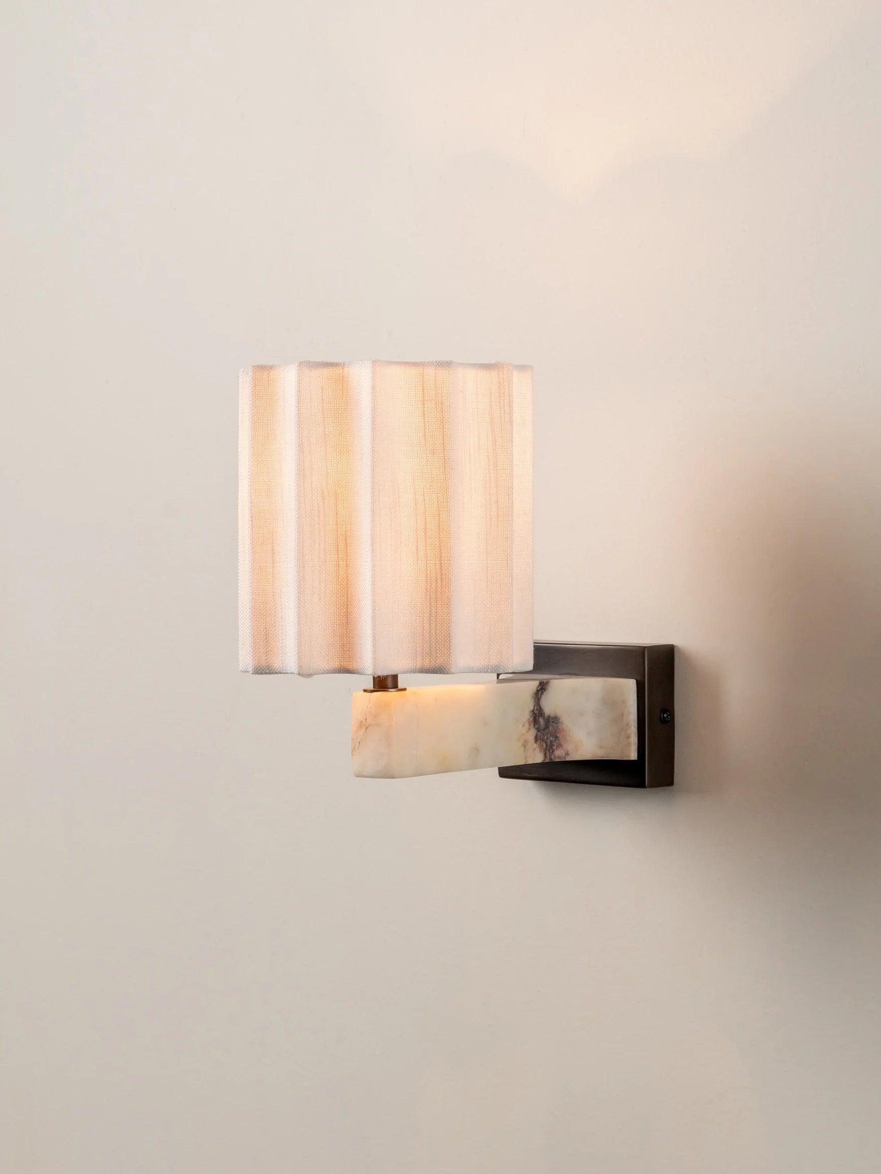 Viotti - Calacatta Viola marble and linen wall light