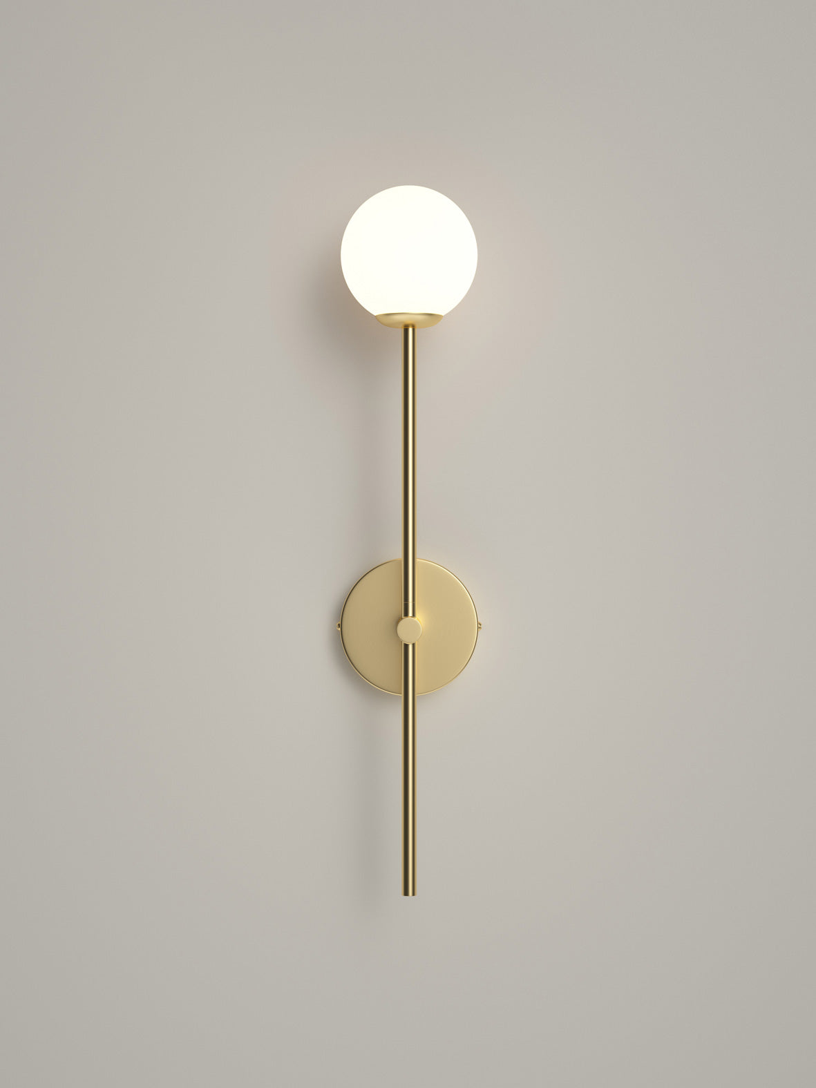 Chelso - brushed brass and opal wall light