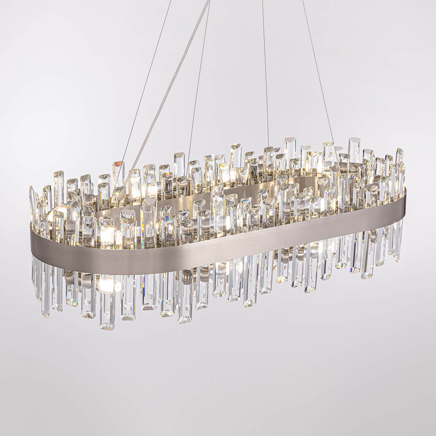 Luxora Elegance Chrome Crystal Chandelier