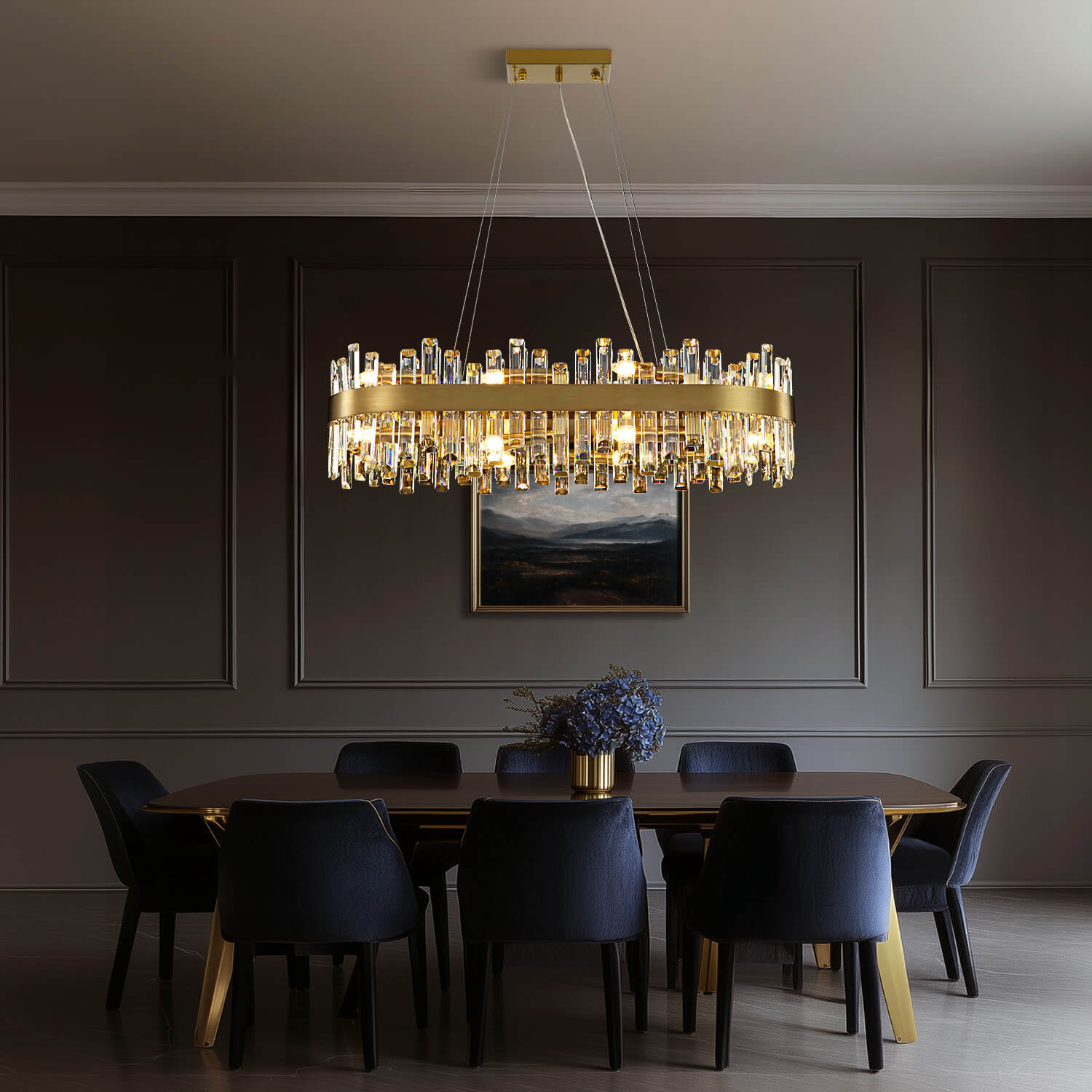 Luxora Elegance Gold Crystal Chandelier