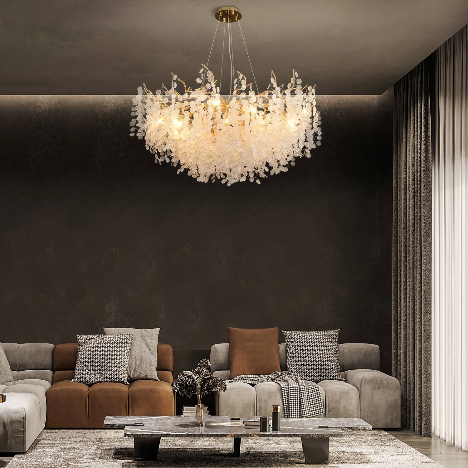 Luxury French Chandelier  Money Tree Living Room