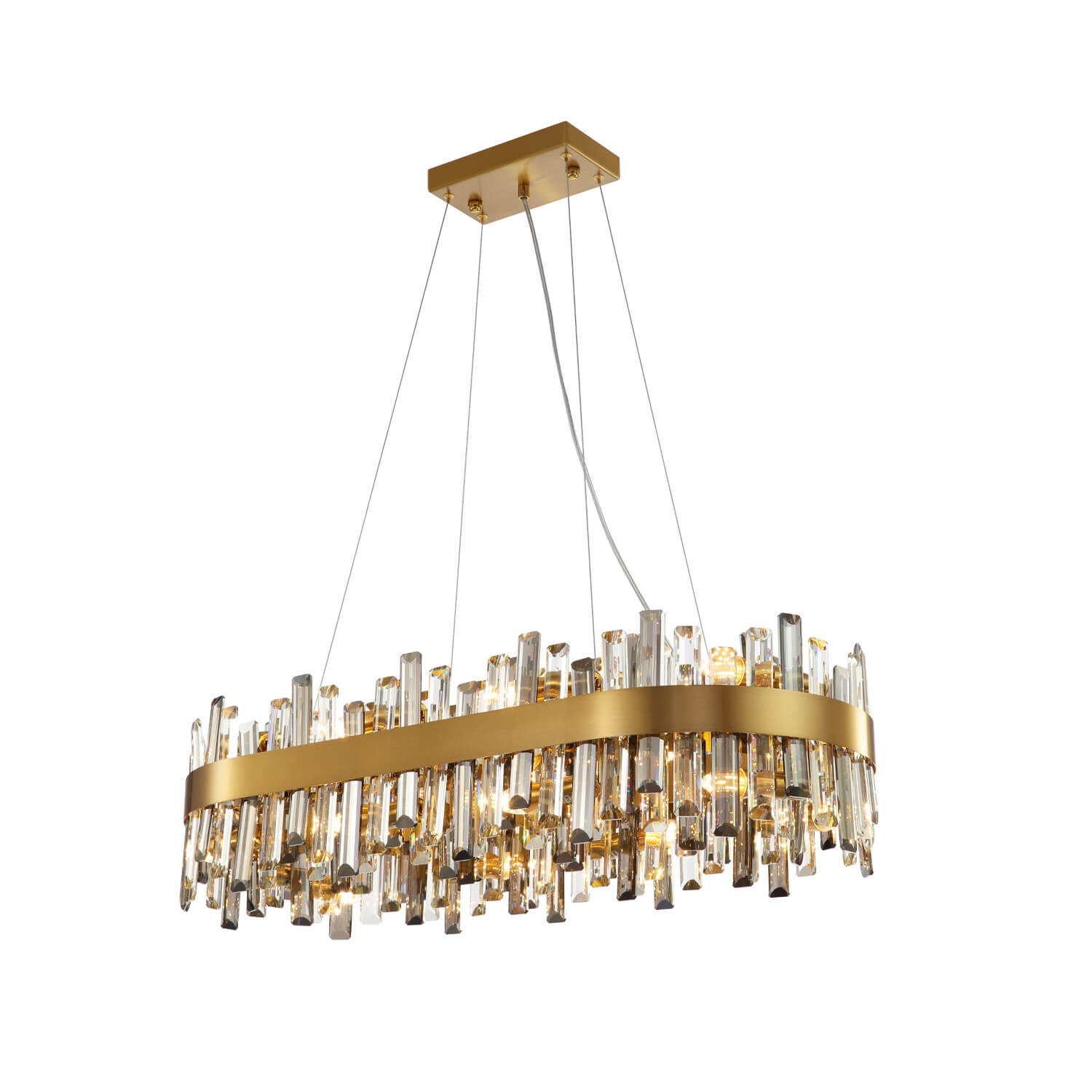 Luxora Elegance Gold Dual-tone Crystal Chandelier