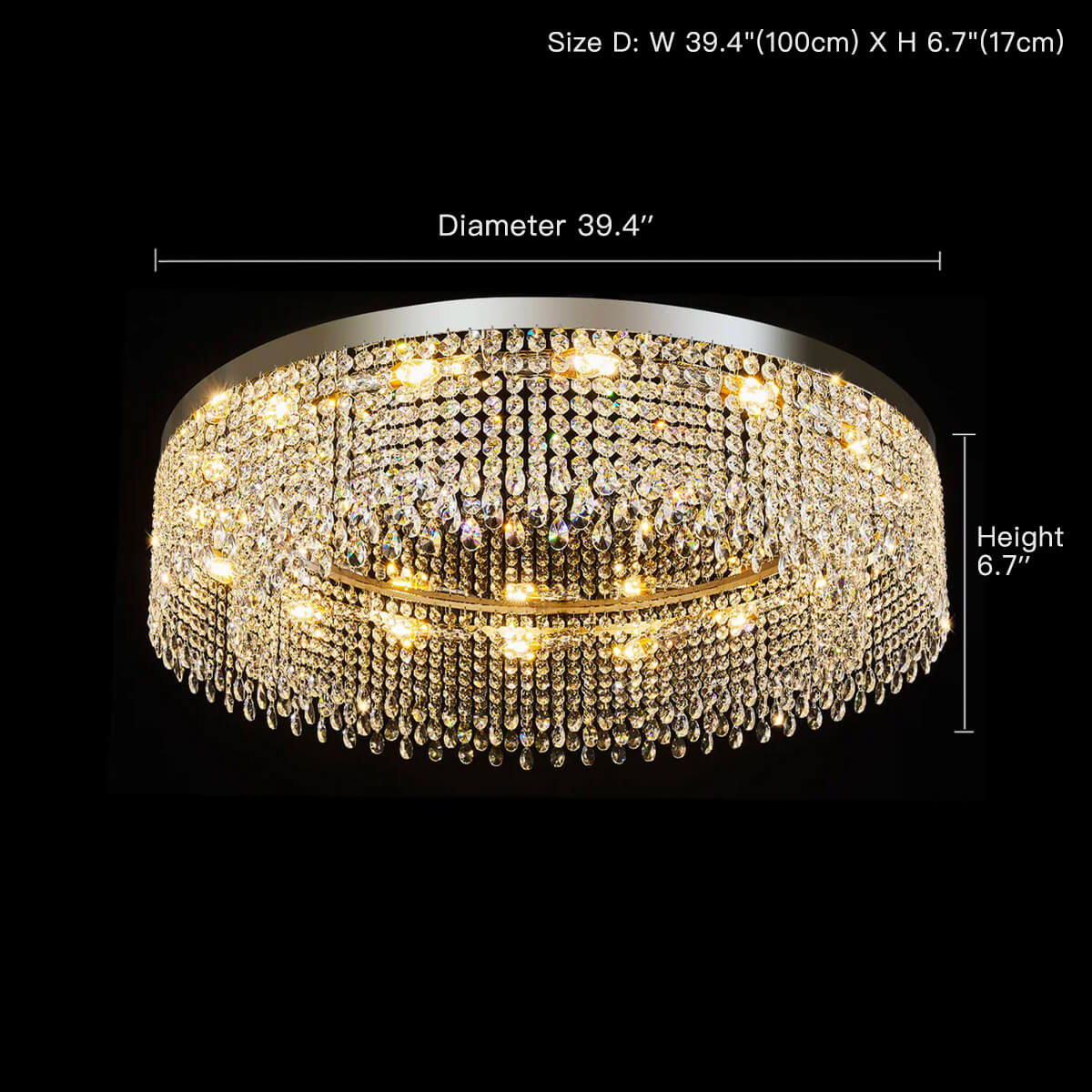 Modern  Crystal Flush Mount Ceiling Light