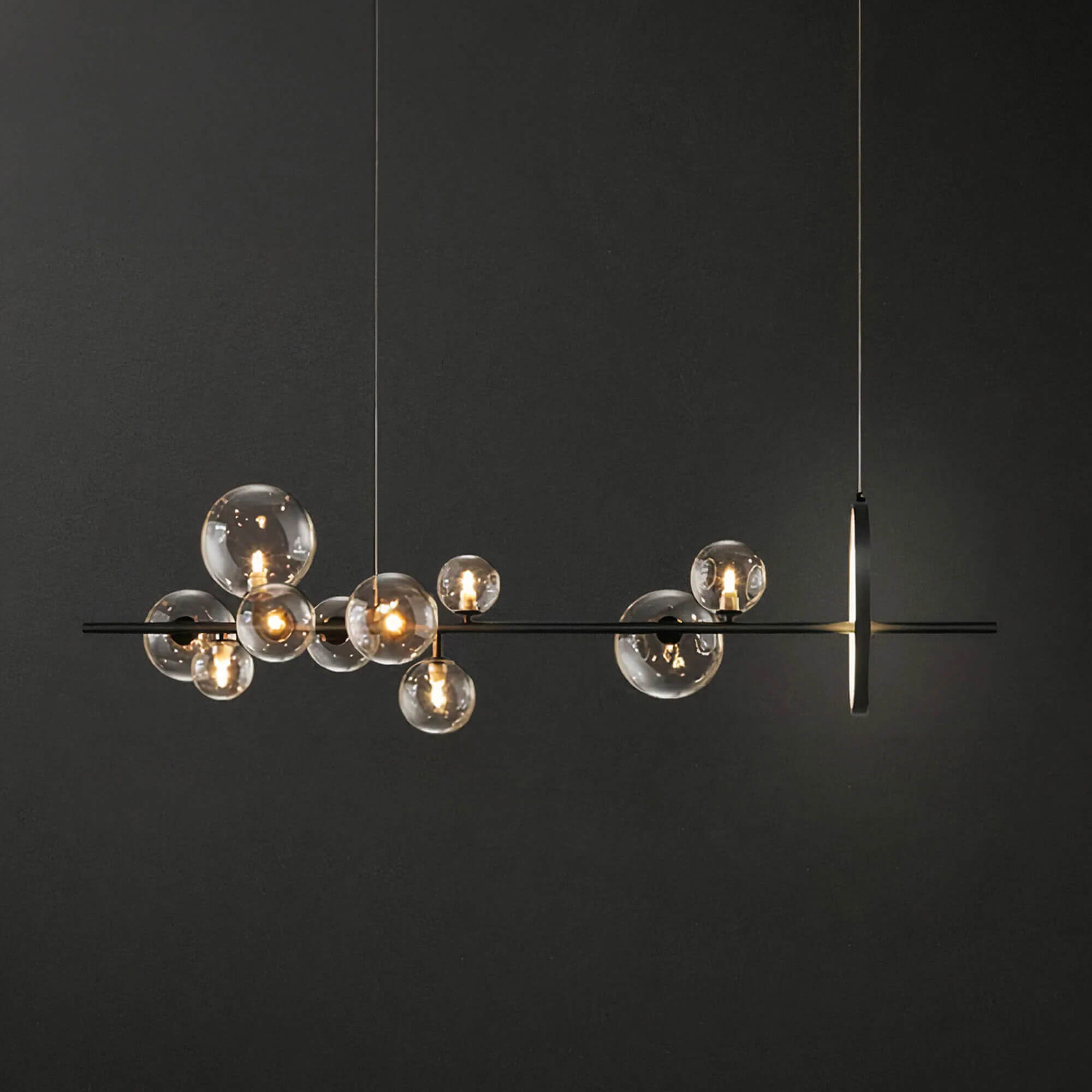 Modern Nordic Dining Room Chandelier: Trendy Glass Bubble Lighting