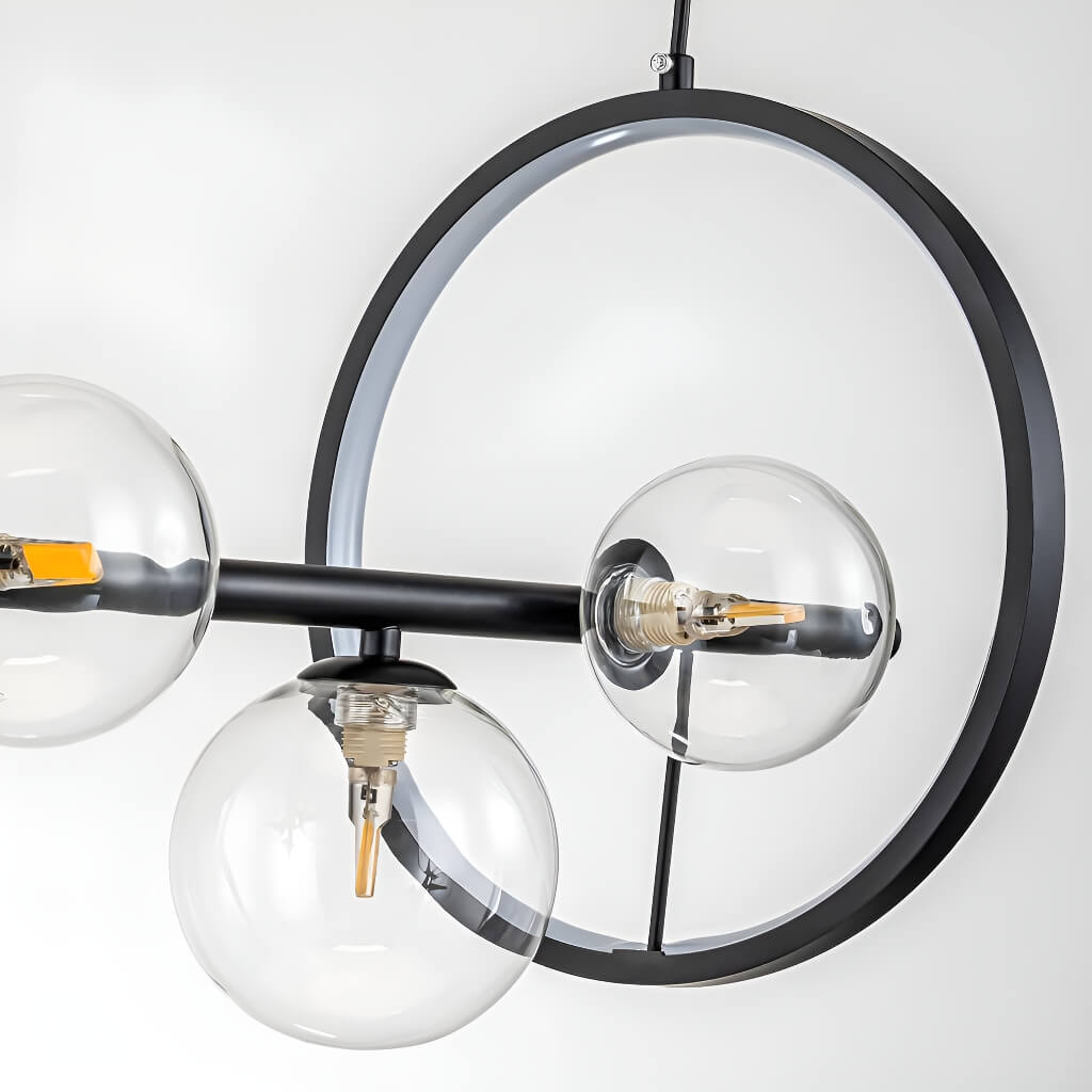 Modern Nordic Dining Room Chandelier: Trendy Glass Bubble Lighting