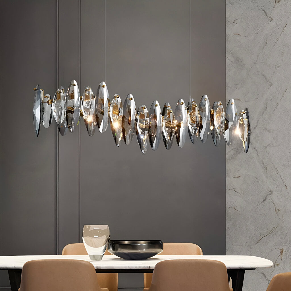 Modern Unique Wave Crystal Chandelier