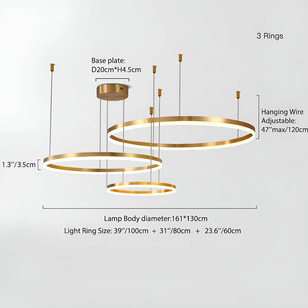 Nordic Elegance Modern Tiered Rings Pendant Light for Stylish Living Spaces