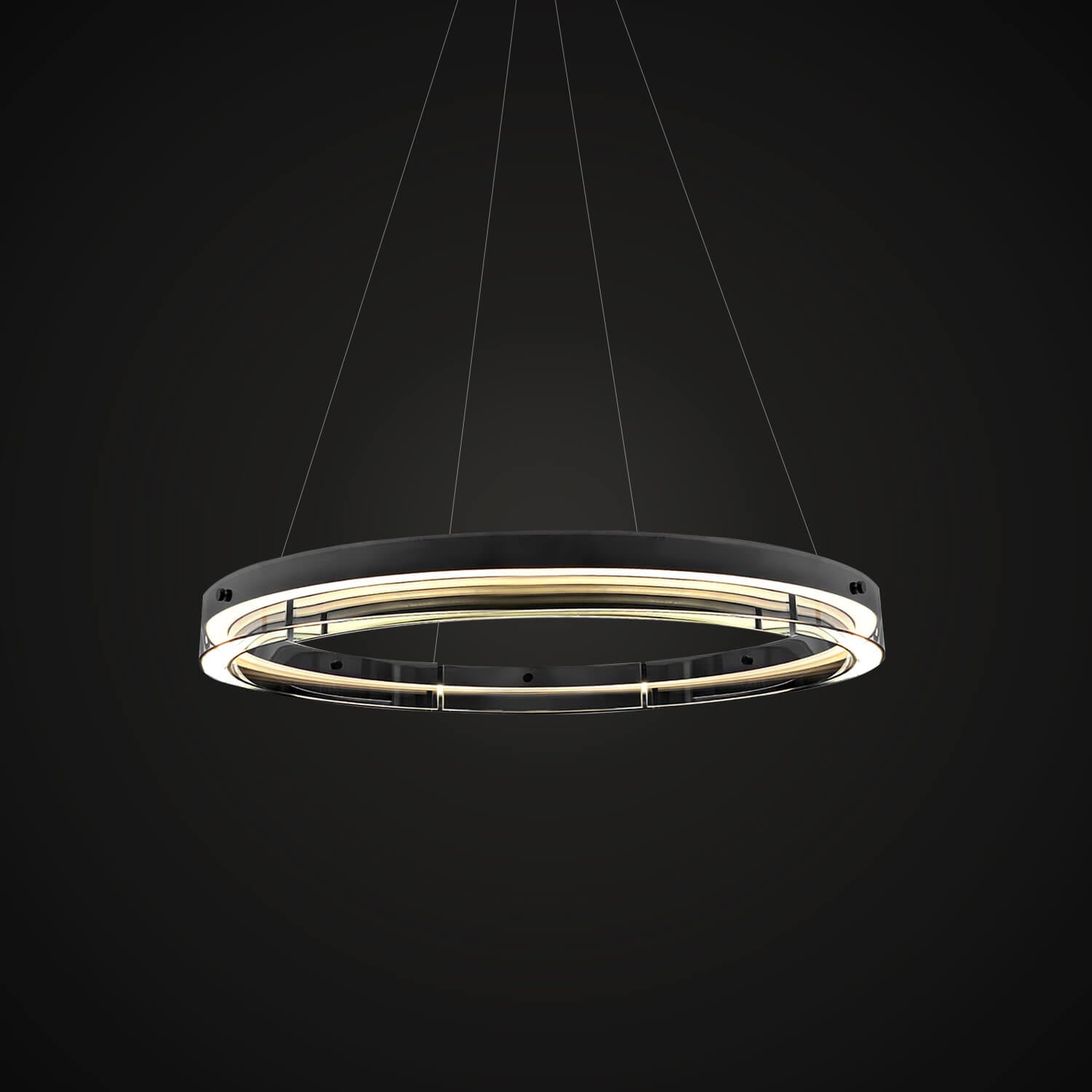 One Ring Modern LED Glass Circle Chandelier