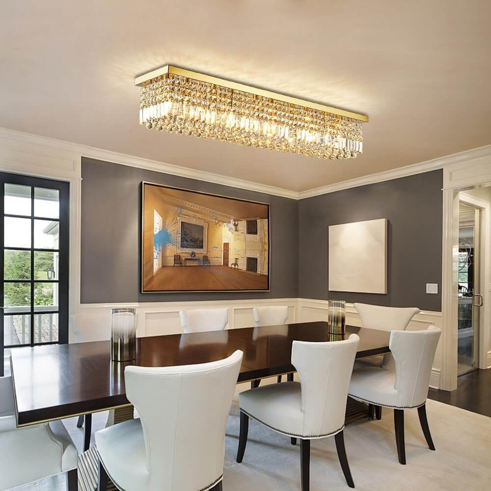 Orlina Luxury Gold Crystal Ceiling Light