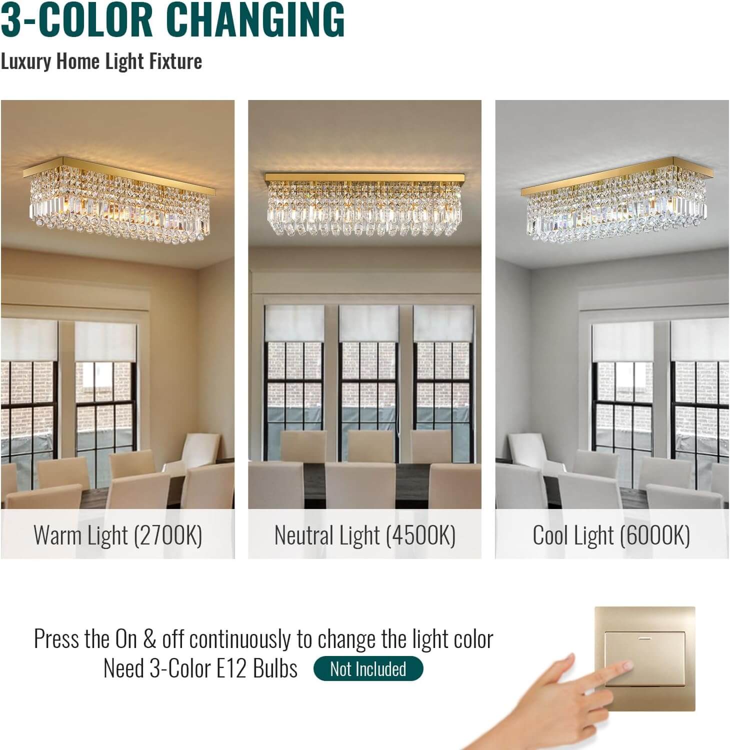 Orlina Luxury Gold Crystal Ceiling Light