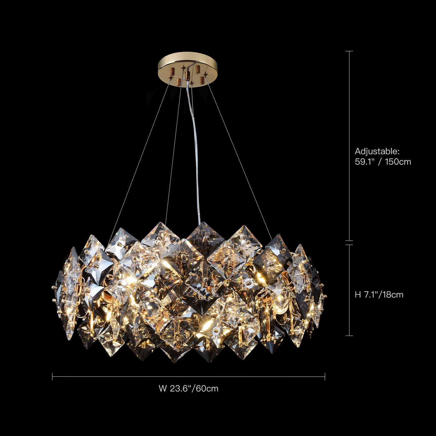 Modern Tiered Crystal Chandelier