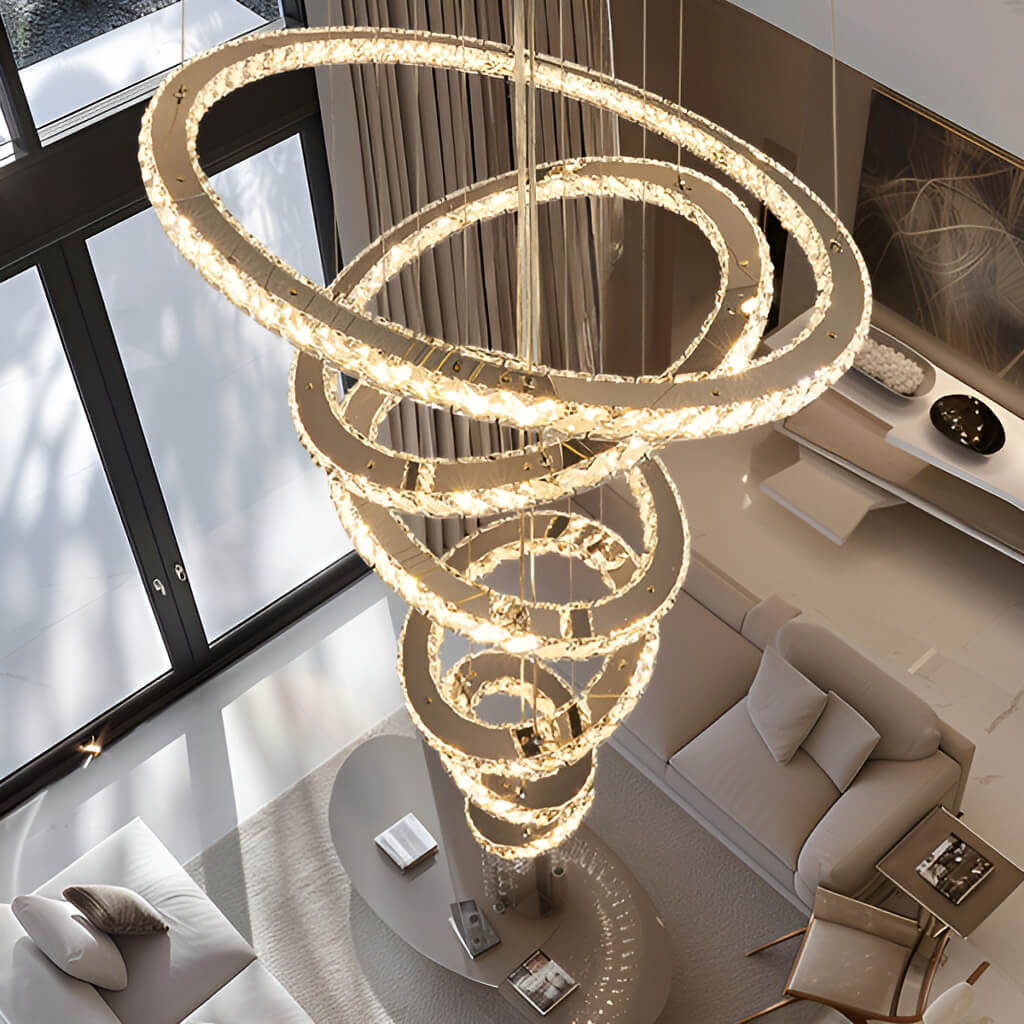 Crystal Ring Chandelier - Multi-Ring Choices