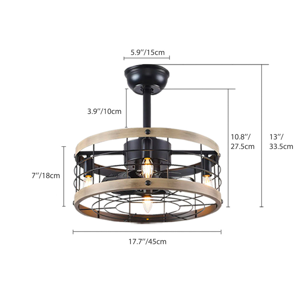 Wood Farmhouse Ceiling Fan